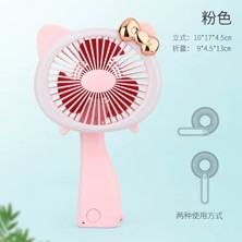 Şarjlı El Fanı Vantilatör 3 Kademeli Kırmalı Işıklı Mini Fan 17*11 cm