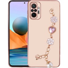 ZORE Xiaomi Redmi Note 10 Pro Kılıf El Tutamaçlı Kamera Korumalı Taka Silikon KAPAK-PEMBE-8680436599