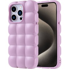 ZORE Apple iPhone 15 Pro Kılıf Parlak Esnek Silikon Dom Dom KAPAK-LILA-8680436792247-MRYN107183