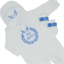 Atölye Müge Isimli Laruel-Melek Kanatlı Hastane Çıkışı 3 Lü Set - Mavi