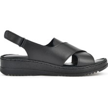 Ziya Kadın  Deri Sandalet 1511051Z036 Siyah