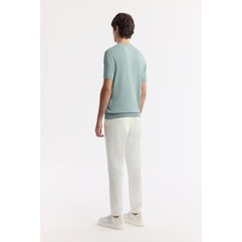 AVVA Erkek Nil Yeşili Bisiklet Yaka Rayon Triko Regular Fit T-Shirt A51Y5004