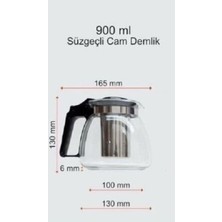 Go İthalat Cam Demlik 900ML