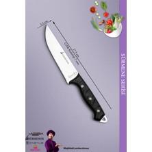 SÜRMENOX Sürmene Serisi Mutfak Bıçak Et Ekmek Sebze Salata Bıçağı Siyah No:2 ( MFT-006 )