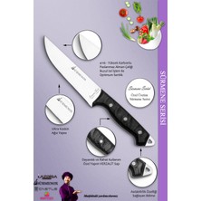 SÜRMENOX Sürmene Serisi Mutfak Bıçak Et Ekmek Sebze Salata Bıçağı Siyah No:2 ( MFT-006 )