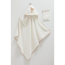 Kıpırık Baby Kahve Ayıcık Desenli Bebek Banyo Havlusu