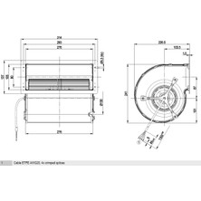 Ebmpapst D2E160-AB01-21 Çift Emişli Radyal Fan Ø160 mm 230 V Ac 1175 M³/h 1850 Min 410 W