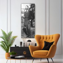 Ulu Önder Mustafa Kemal Atatürk Siyah-Beyaz Cam Tablo- Ev ve Ofis Dekorasyonu-Hediyelik-Dekoratif-Atatürk-Modern