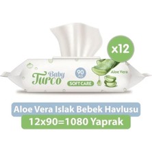 Baby Turco  Islak Havlu 90'lı Soft Care x12 Adet