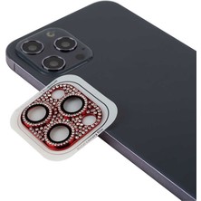 ZORE Apple iPhone 12 Pro Uyumlu Zore Cl-08 Kamera Lens KORUYUCU-KIRMIZI-8680436485422-MRYN73347
