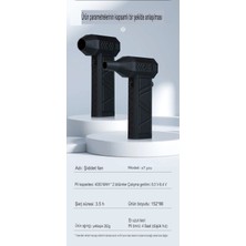 ENSİGA Şarjlı Araç Kurutucu Mini Turbo Jet Fanı Mangal Hava Körükleyici Devir Ayarlı Yaprak Üfleme Makinası