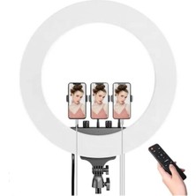 LCD Ekranlı 56CM 22 Inç Kablosuz Uzaktan Kumanda Ringlight Stüdyo Beauty Tatto Ring Light Tripod