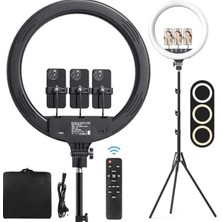 LCD Ekranlı 56CM 22 Inç Kablosuz Uzaktan Kumanda Ringlight Stüdyo Beauty Tatto Ring Light Tripod