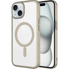 ZORE Apple iPhone 15 Kılıf Wireless Şarj Özellikli Sert Pc Mat Riksos Magsafe KAPAK-SARI-86804367294