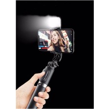 Ensiga LED Işıklı Selfie Çubuğu Bluetooth Kumandalı Kablosuz Tripot Selfie Monopod Selfie Stick