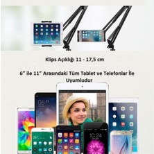 Telefon Tablet Masa Tutucu 6" 11" Esnek Uzun Kollu 360 Derece Her Şey Burada