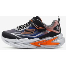 Skechers Flexglow Ultra Büyük Erkek Çocuk Siyah Işıklı Spor Ayakkabı 400139L Bksl