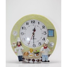 Near Shop Aşçı Tasarımlı Polyester Duvar Saati Model 5