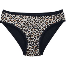 Royaleks Leopar Desenli Likralı Yumuşak Dokulu Kadın Slip Külot