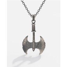 Meks Jewels Gümüş Çift Taraflı Balta Kolye