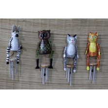 Ahşap Hayvan Figürlü Rüzgar Çanı Model 2