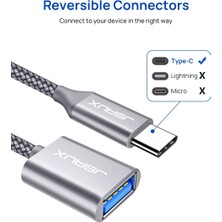 Jsaux Usb'den USB C'ye Adaptör CD0019 USB C'den USB 3.0'a Adaptör, Type-C Otg MacBook Pro/air, iPhone 15 Pro Max, Samsung Galaxy S24/S23/S22/S21 ve Diğer USB C Cihazlarıyla Uyumlu