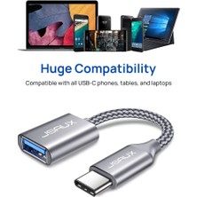 Jsaux Usb'den USB C'ye Adaptör CD0019 USB C'den USB 3.0'a Adaptör, Type-C Otg MacBook Pro/air, iPhone 15 Pro Max, Samsung Galaxy S24/S23/S22/S21 ve Diğer USB C Cihazlarıyla Uyumlu