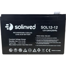 Solinved 12V 12AH Ups ve Alarm Aküsü