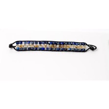EQ Design Enerji Dengeleyici Lapis Lazuli & Sitrin Bileklik – Doğal Taş, Şans ve Bereket, Kadın & Erkek Ayarlanabilir Bileklik