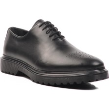 BR46003 M Siyah  Deri Erkek Klasik Ayakkabı