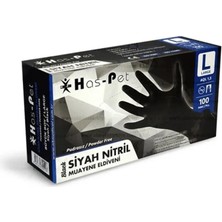Haspet Siyah Nitril Large Dövme Eldiveni – Kutu