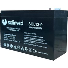 SOLİNVED 12V 9AH Ups ve Alarm Aküsü