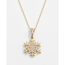 Meks Jewels 14 Ayar Altın Kar Tanesi Kolye
