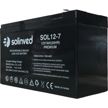 Solinved 12V 7 Ah Ups ve Alarm Aküsü (Premium)