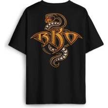 Oversize T-Shirt Randy Orton Yılan Rko Wwe Fight Güreş Gym Spor Baskılı Siyah Unisex Tişört