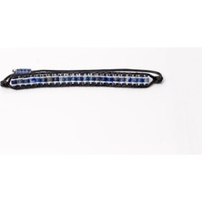 EQ Design Doğal Taş Şıklığı: Lapis Lazuli, Hematit ve Seramik Boncuk Bileklik – , El Yapımı, Ayarlanabilir