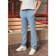 Bel Lastikli, Bağcıklı, Oversize Fit, %100 Pamuklu Müslin Dokuma, Yazlık&baharlık Pantolon 295