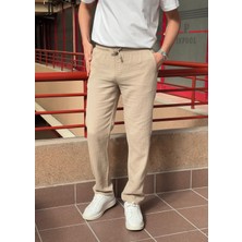 Bel Lastikli, Bağcıklı, Oversize Fit, %100 Pamuklu Müslin Dokuma, Yazlık&baharlık Pantolon 295
