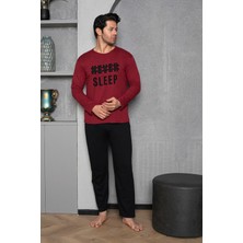 Yuvarlak Yaka %100 Pamuk Regular Kalıp Erkek Pijama Takımı 983