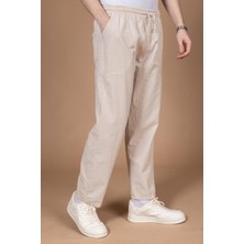 Mutlu City Erkek Ham Bez Lastikli Yüksek Bel Rahat Kalıp Pamuk Eşofman Alt Pantolon Alt Giyim 2188