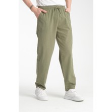 Mutlu City Erkek Ham Bez Lastikli Yüksek Bel Rahat Kalıp Pamuk Eşofman Alt Pantolon Alt Giyim 2188