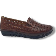 Zerhan 559 Kadın Kahve Günlük Kullanım Comfort Ayakkabı