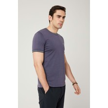 Sıfır Yaka Bisiklet Yaka Likralı Penye Erkek Tshirt