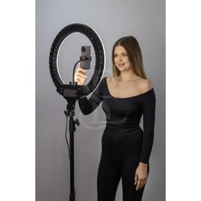ENSİGA 18 Inç Ring Light Youtuber Makyaj Güzellik 5500K 48W Kuaför Kit Çantalı ve Kumandalı