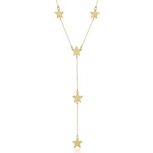 Ily Jewelry 14 Ayar Altın Kolye Y Model Yıldız