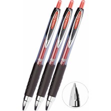 Artlantis Kırmızı Pilot Kalem 3 Adet Uniball Signo 207 0.7 mm Roller Uçlu Pilot Kalem UMN-207 Likit Mürekkepli Pilot Kalem Jel
