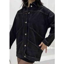 Moda Geniş Cepli Kot Ceket