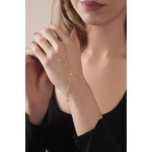 925 Ayar Gümüş, Gold Kaplamalı Toplu ve Taşlı Şahmeran