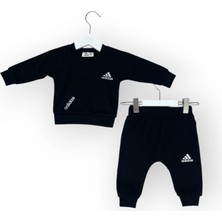 Baby Marka Waffle Kumaş Addas Desen Baskılı Ikili Takım Unisex 6-24 Ay