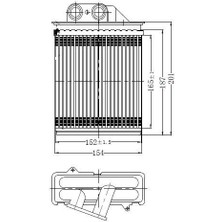ORIS-KFI015032 - Kalorıfer Radyatoru Fıat 500C Fıat 500 Fıat 500L Panda Ford Ka 1,2 / 1,3 / 1,4 (165X150X32)